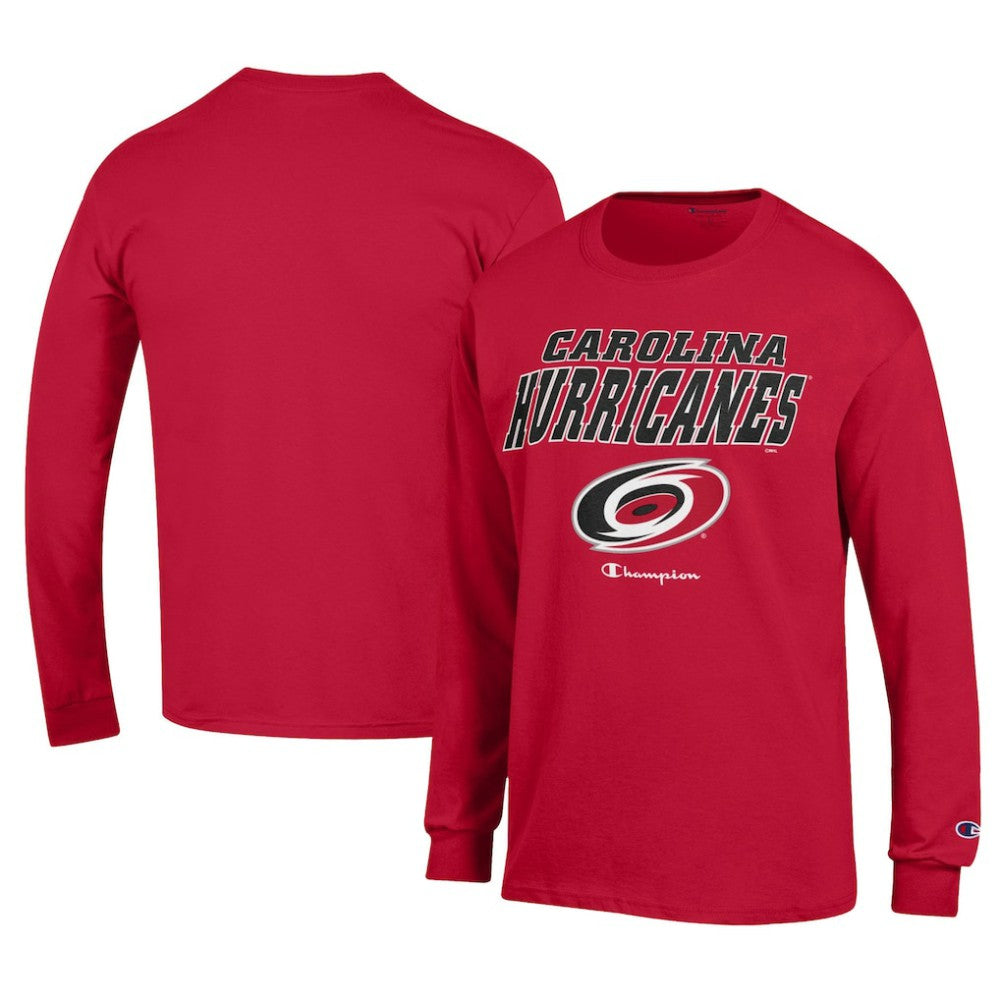 Carolina Hurricanes Champion Long-Sleeve Jersey T-Shirt - Red | US 201078215