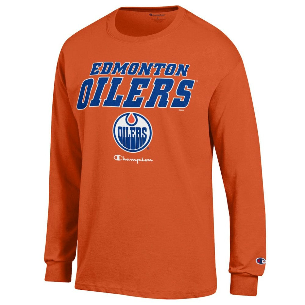 Edmonton Oilers Champion Long-Sleeve Jersey T-Shirt - Orange | US 201078221