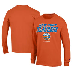New York Islanders Champion Long-Sleeve Jersey T-Shirt - Orange | US 201078231