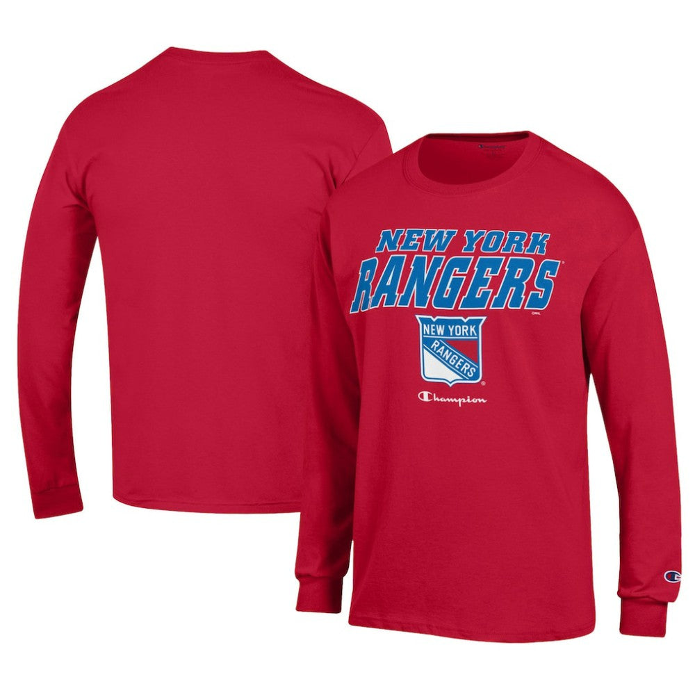 New York Rangers Champion Long-Sleeve Jersey T-Shirt - Red | US 201078232