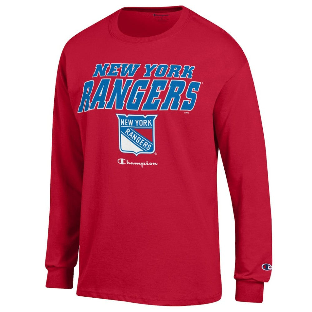 New York Rangers Champion Long-Sleeve Jersey T-Shirt - Red | US 201078232