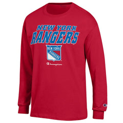 New York Rangers Champion Long-Sleeve Jersey T-Shirt - Red | US 201078232