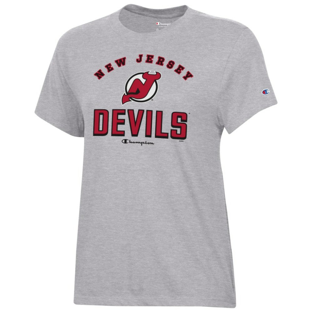 New Jersey Devils Champion Women's Core T-Shirt - Heather Gray | US 201078243