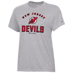 New Jersey Devils Champion Women's Core T-Shirt - Heather Gray | US 201078243
