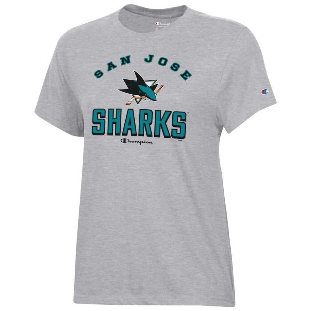 San Jose Sharks Champion Women's Core T-Shirt - Heather Gray | US 201078250