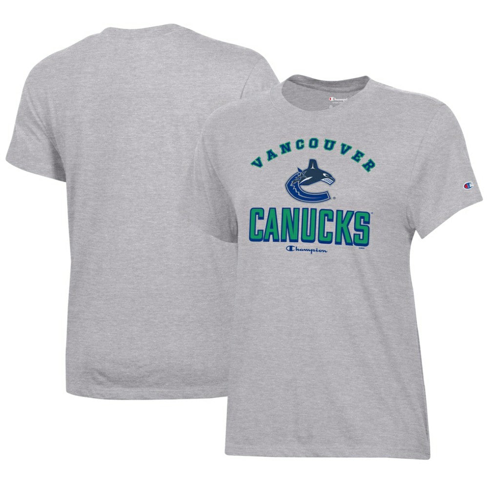 Vancouver Canucks Champion Women's Core T-Shirt - Heather Gray | US 201078253