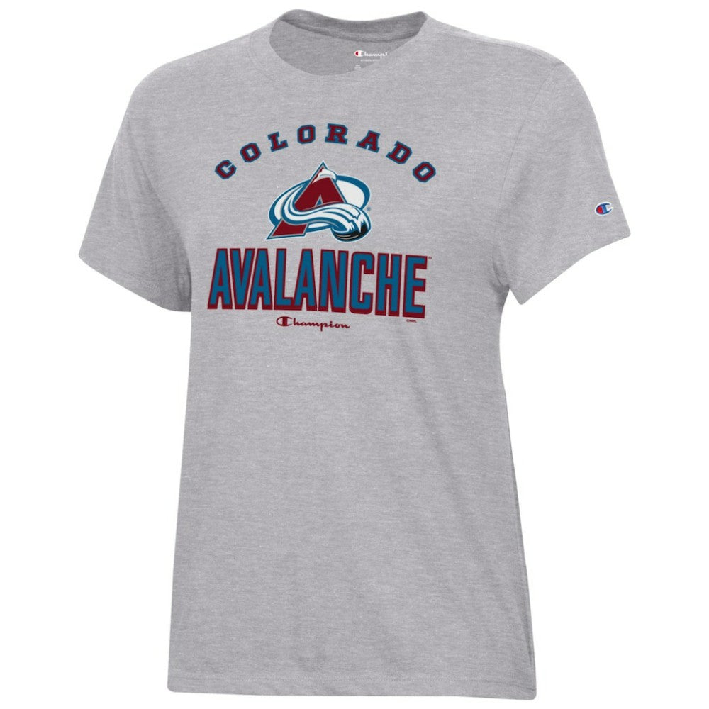 Colorado Avalanche Champion Women's Core T-Shirt - Heather Gray | US 201078259