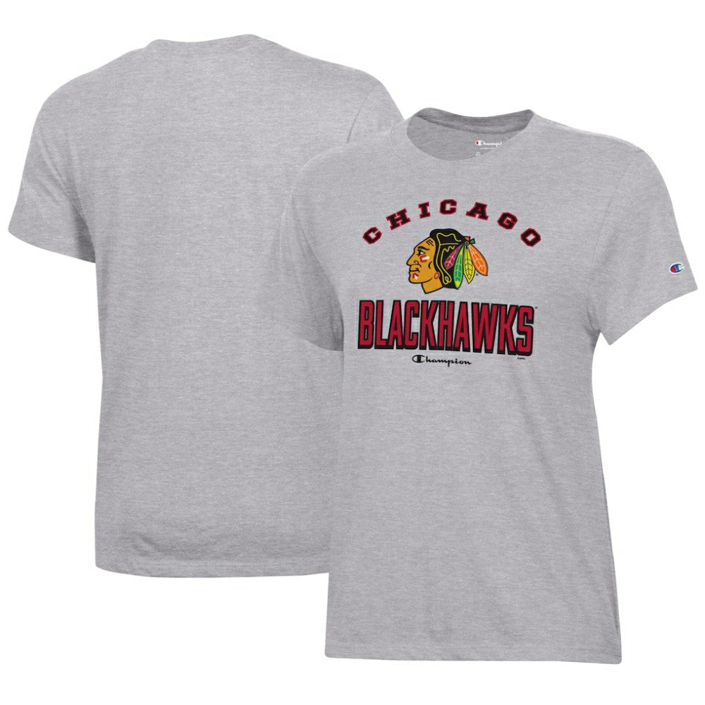 Chicago Blackhawks Champion Women's Core T-Shirt - Heather Gray | US 201078261