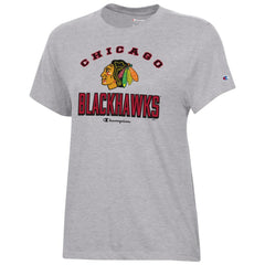 Chicago Blackhawks Champion Women's Core T-Shirt - Heather Gray | US 201078261