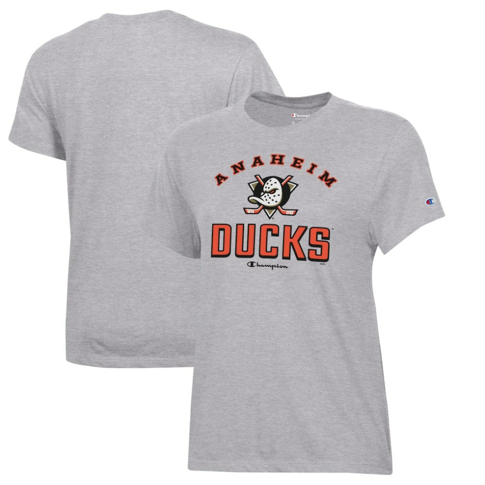 Anaheim Ducks Champion Women's Core T-Shirt - Heather Gray | US 201078262