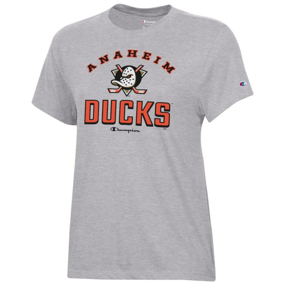 Anaheim Ducks Champion Women's Core T-Shirt - Heather Gray | US 201078262