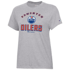Edmonton Oilers Champion Women's Core T-Shirt - Heather Gray | US 201078269