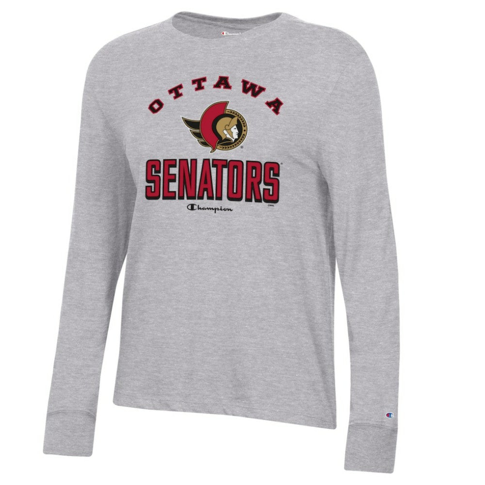 Ottawa Senators Champion Women's Core Long Sleeve T-Shirt - Heather Gray | US 201078277