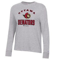 Ottawa Senators Champion Women's Core Long Sleeve T-Shirt - Heather Gray | US 201078277