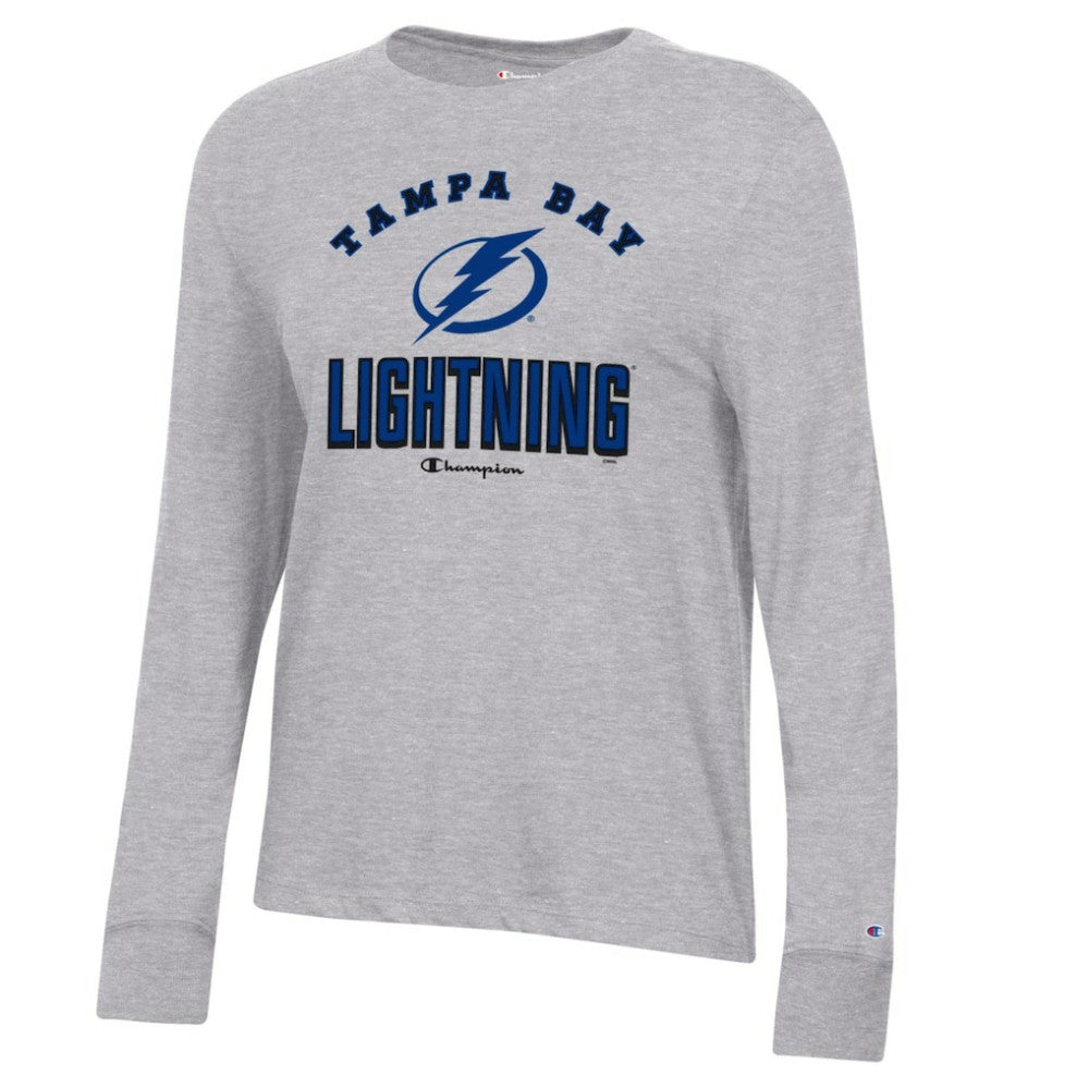 Tampa Bay Lightning Champion Women's Core Long Sleeve T-Shirt - Heather Gray | US 201078283