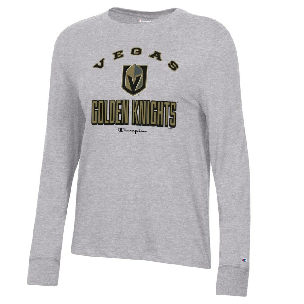 Vegas Golden Knights Champion Women's Core Long Sleeve T-Shirt - Heather Gray | US 201078286