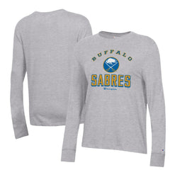 Buffalo Sabres Champion Women's Core Long Sleeve T-Shirt - Heather Gray | US 201078293