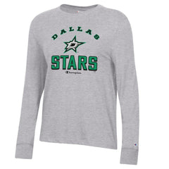 Dallas Stars Champion Women's Core Long Sleeve T-Shirt - Heather Gray | US 201078294