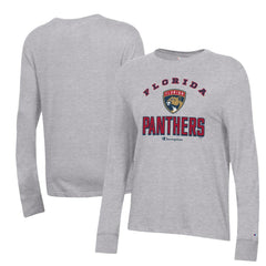 Florida Panthers Champion Women's Core Long Sleeve T-Shirt - Heather Gray | US 201078295