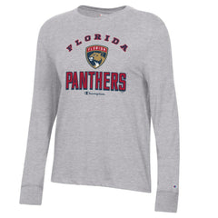 Florida Panthers Champion Women's Core Long Sleeve T-Shirt - Heather Gray | US 201078295