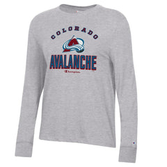 Colorado Avalanche Champion Women's Core Long Sleeve T-Shirt - Heather Gray | US 201078298