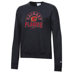 Calgary Flames Champion Women's Powerblend Pullover Sweatshirt - Black | US 201078301