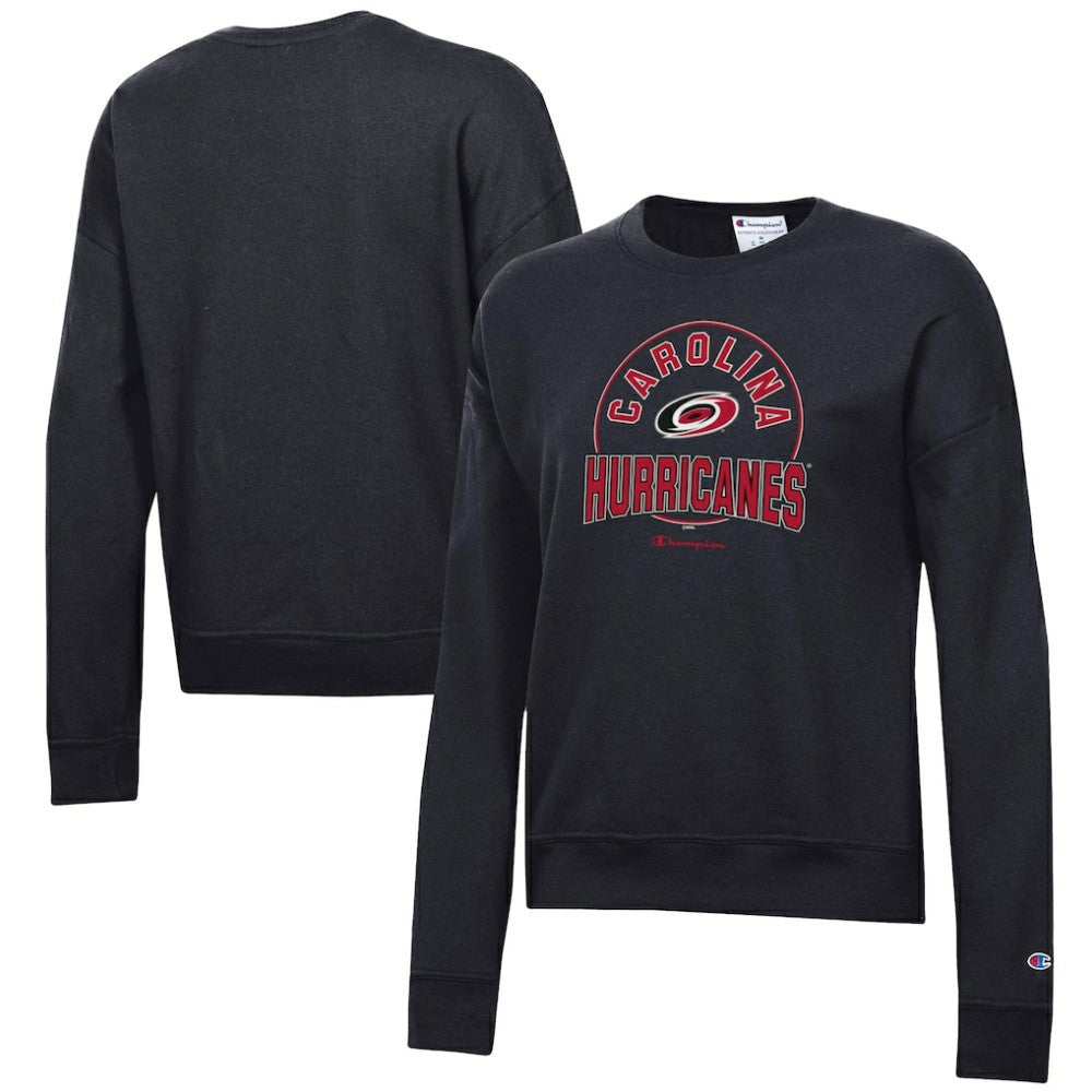 Carolina Hurricanes Champion Women's Powerblend Pullover Sweatshirt - Black | US 201078303