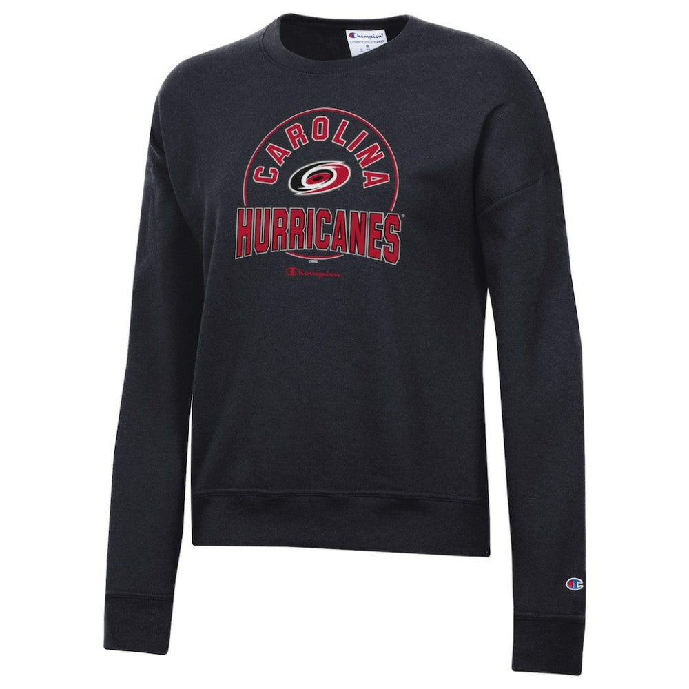 Carolina Hurricanes Champion Women's Powerblend Pullover Sweatshirt - Black | US 201078303