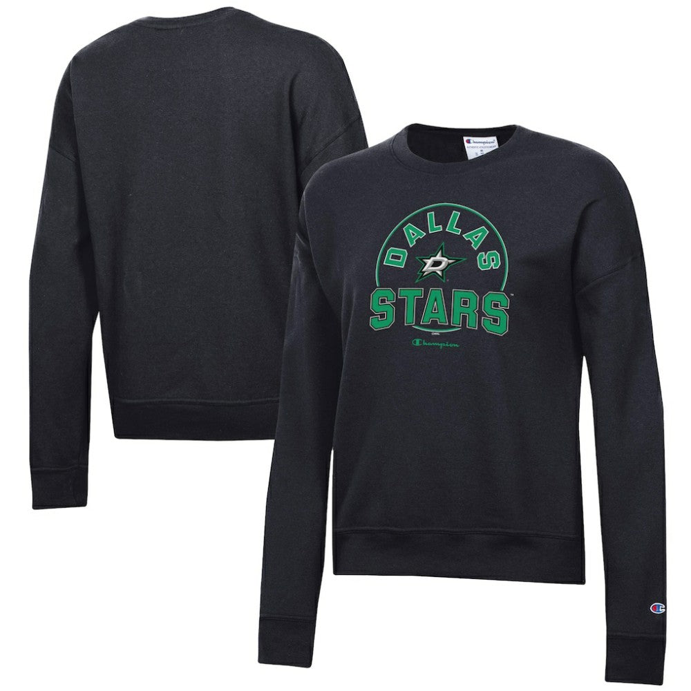 Dallas Stars Champion Women's Powerblend Pullover Sweatshirt - Black | US 201078307