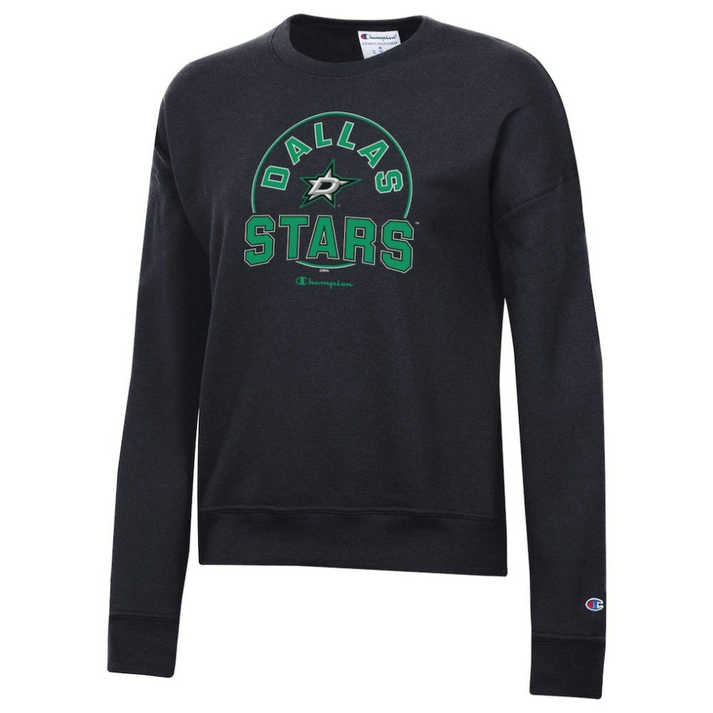 Dallas Stars Champion Women's Powerblend Pullover Sweatshirt - Black | US 201078307