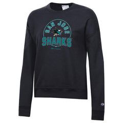 San Jose Sharks Champion Women's Powerblend Pullover Sweatshirt - Black | US 201078311