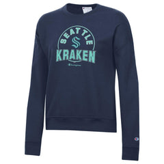 Seattle Kraken Champion Women's Powerblend Pullover Sweatshirt - Deep Sea Blue | US 201078312