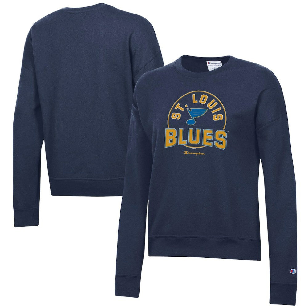 St. Louis Blues Champion Women's Powerblend Pullover Sweatshirt - Navy | US 201078313