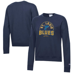 St. Louis Blues Champion Women's Powerblend Pullover Sweatshirt - Navy | US 201078313