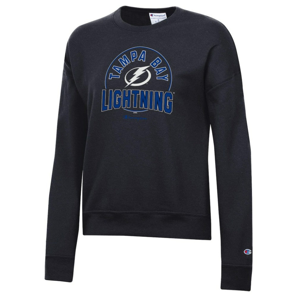 Tampa Bay Lightning Champion Women's Powerblend Pullover Sweatshirt - Black | US 201078314