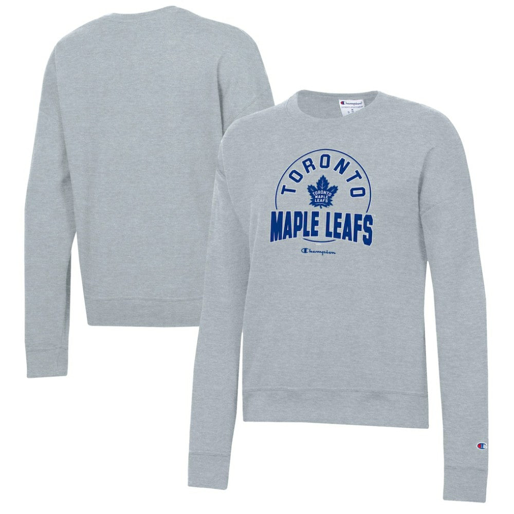 Toronto Maple Leafs Champion Women's Powerblend Pullover Sweatshirt - Gray | US 201078315