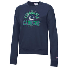 Vancouver Canucks Champion Women's Powerblend Pullover Sweatshirt - Navy | US 201078318