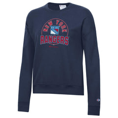 New York Rangers Champion Women's Powerblend Pullover Sweatshirt - Navy | US 201078329