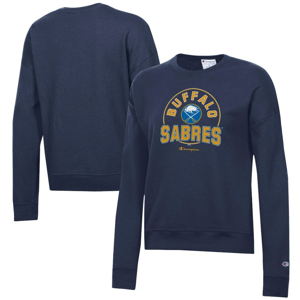 Buffalo Sabres Champion Women's Powerblend Pullover Sweatshirt - Navy | US 201078331