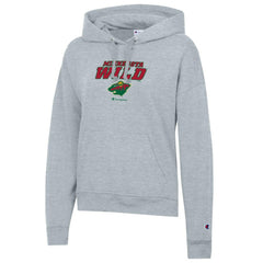 Minnesota Wild Champion Women's Powerblend Fleece Pullover Hoodie - Gray | US 201078334