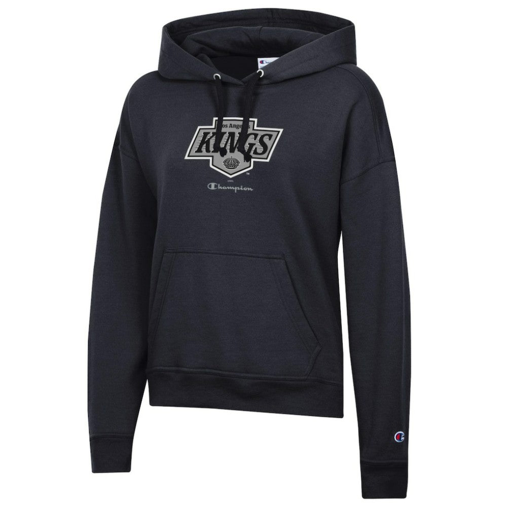 Los Angeles Kings Champion Women's Powerblend Fleece Pullover Hoodie - Black | US 201078338