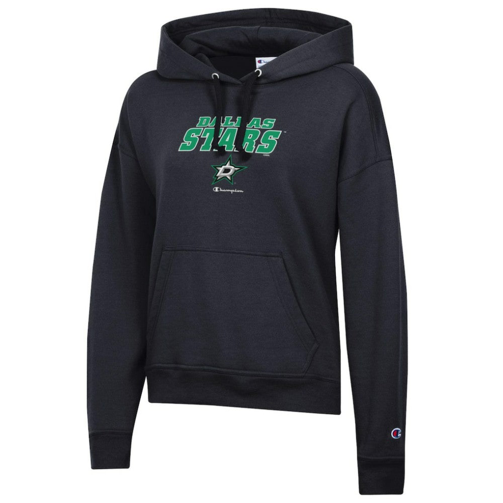 Dallas Stars Champion Women's Powerblend Fleece Pullover Hoodie - Black | US 201078339