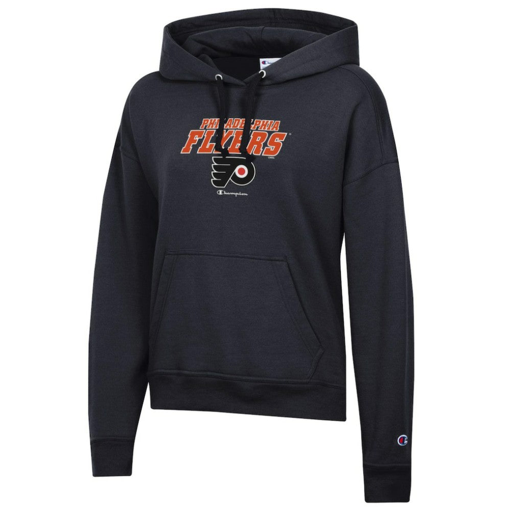 Philadelphia Flyers Champion Women's Powerblend Fleece Pullover Hoodie - Black | US 201078352