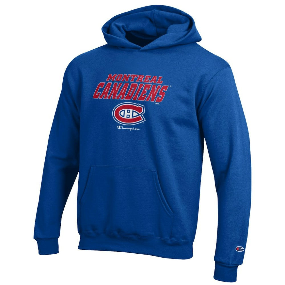 Montreal Canadiens Champion Youth Eco Powerblend Pullover Hoodie - Royal | US 201078367