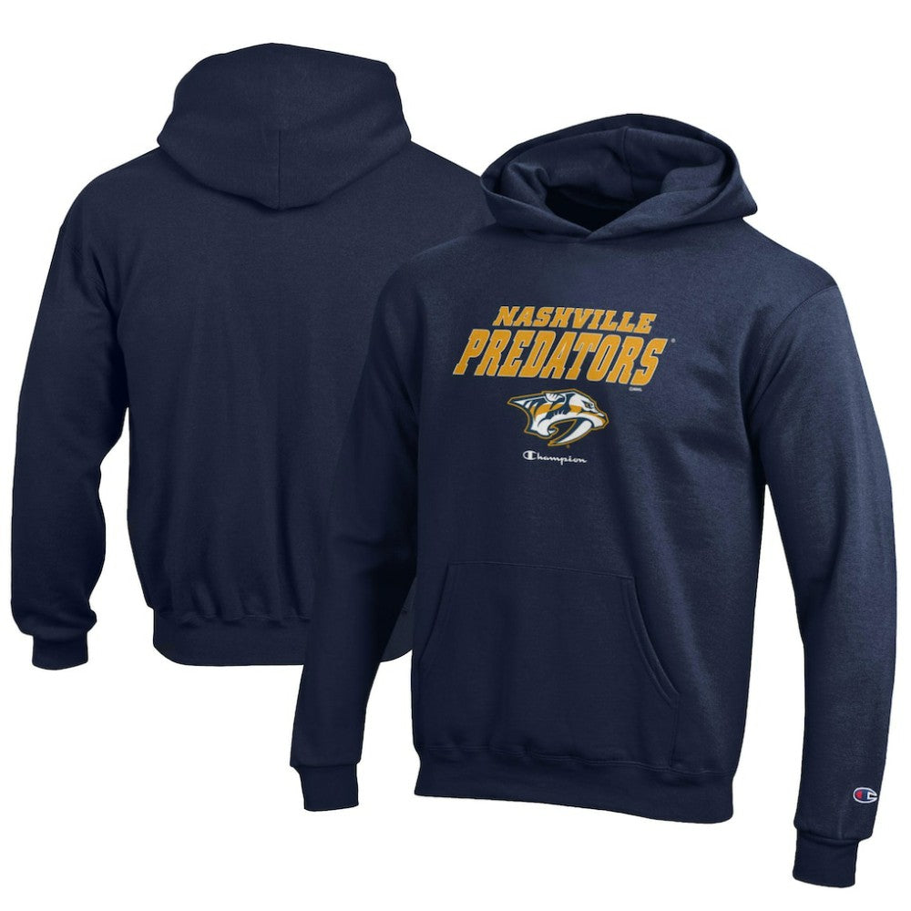 Nashville Predators Champion Youth Eco Powerblend Pullover Hoodie - Navy | US 201078368