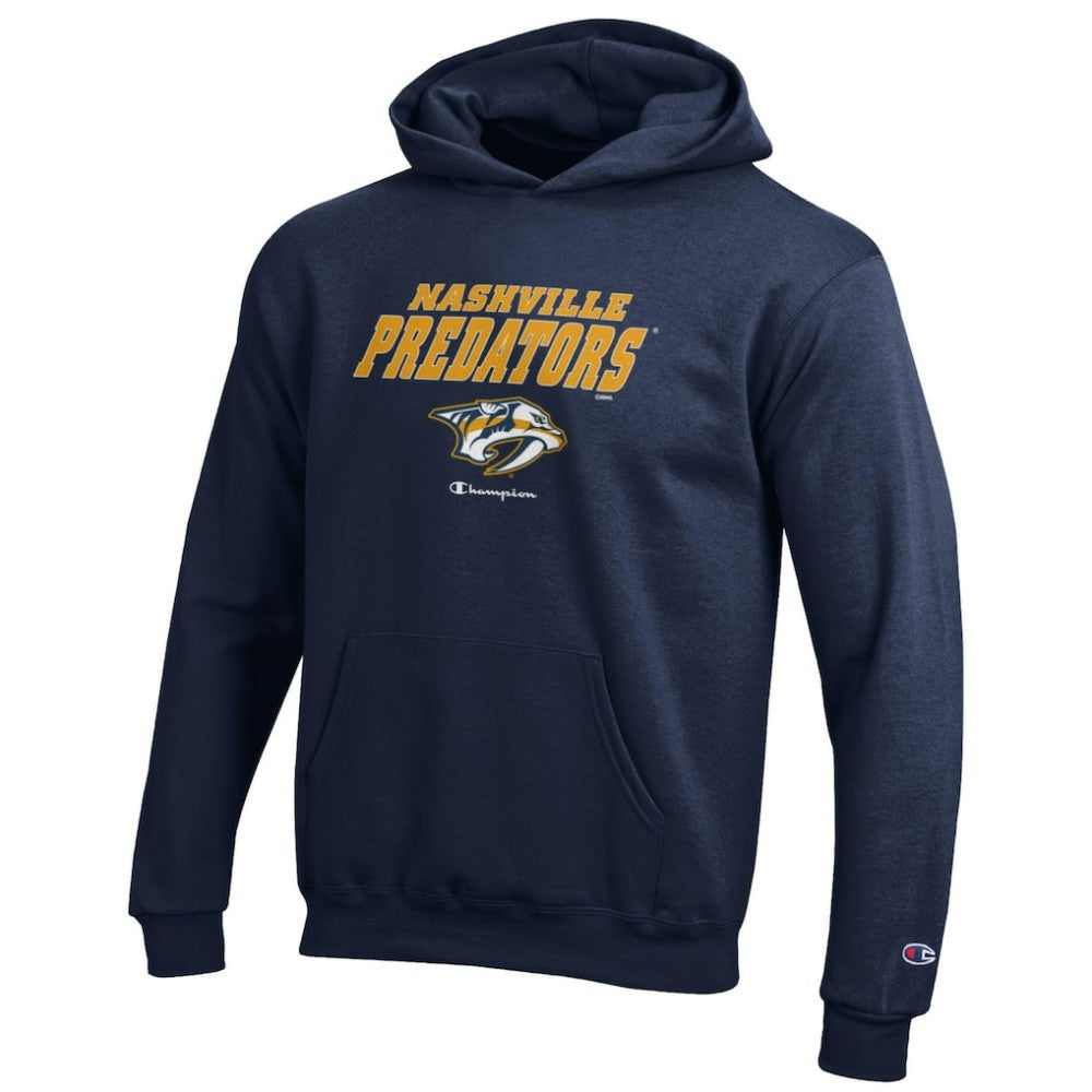 Nashville Predators Champion Youth Eco Powerblend Pullover Hoodie - Navy | US 201078368