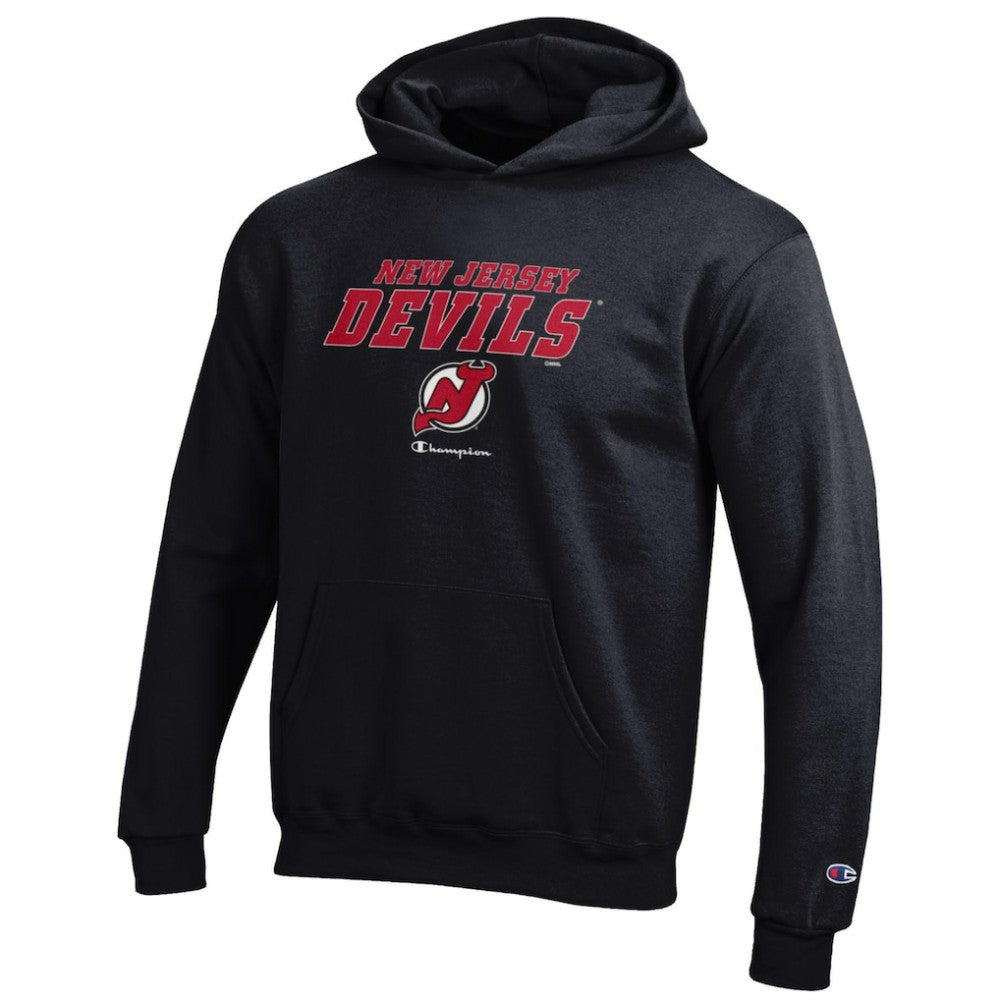 New Jersey Devils Champion Youth Eco Powerblend Pullover Hoodie - Black | US 201078369