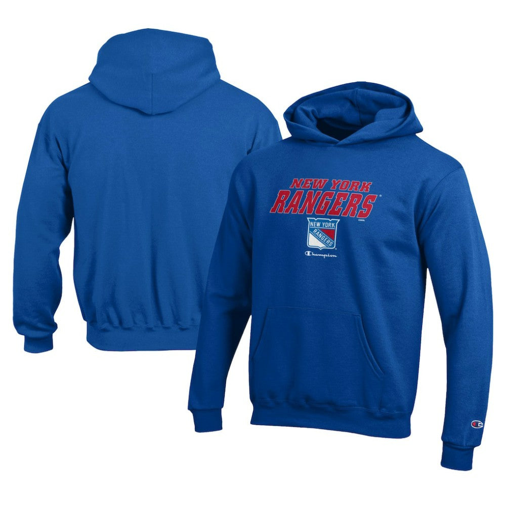 New York Rangers Champion Youth Eco Powerblend Pullover Hoodie - Royal | US 201078371