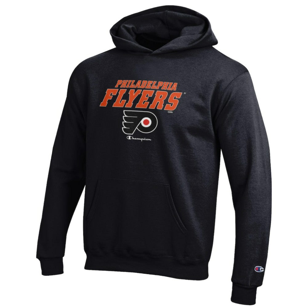 Philadelphia Flyers Champion Youth Eco Powerblend Pullover Hoodie - Black | US 201078373