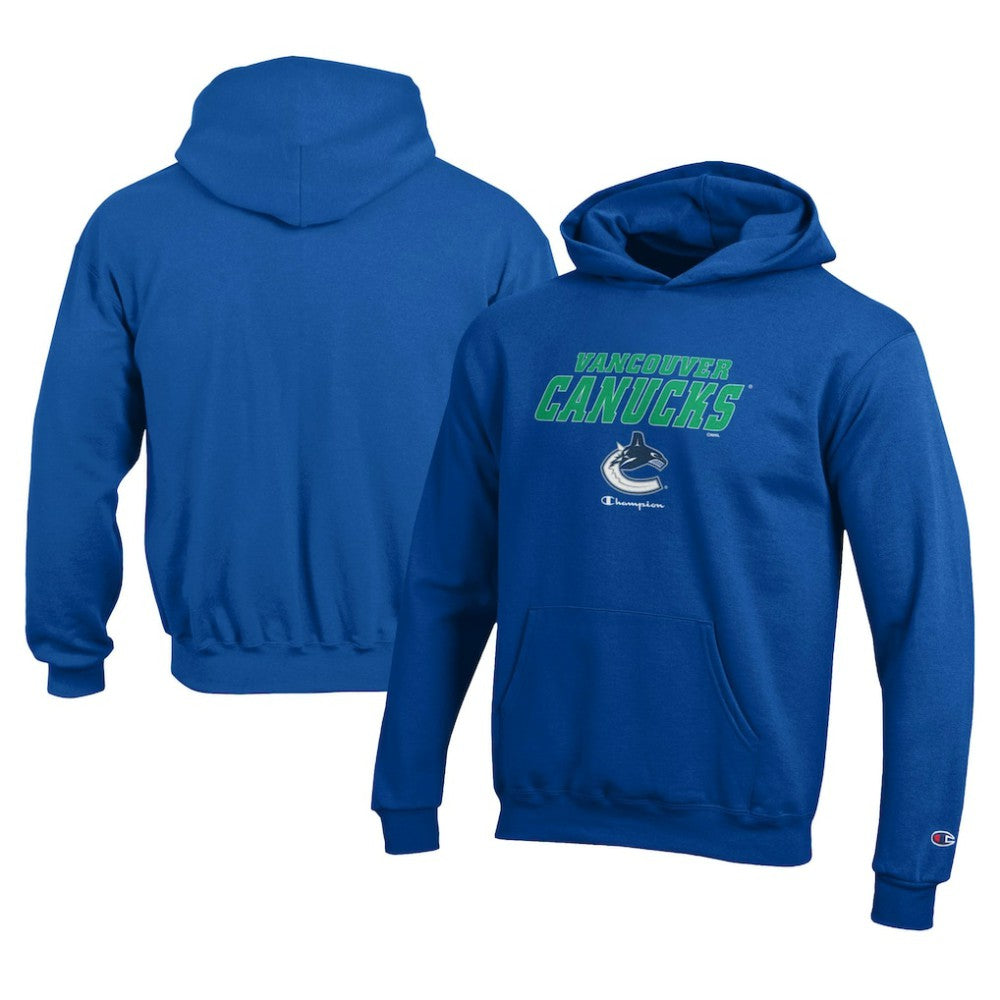 Vancouver Canucks Champion Youth Eco Powerblend Pullover Hoodie - Royal | US 201078380